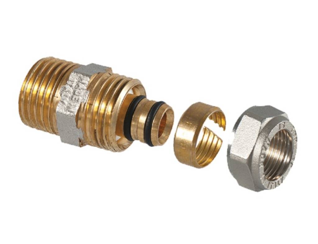 PEX AL PEX Šróbovací prechod 26x3-4 vonkajší závit (2)